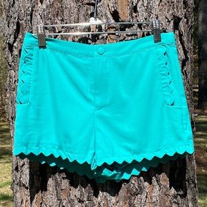 NWOT Double Zero ZigZag Hem/Pockets Teal Size S